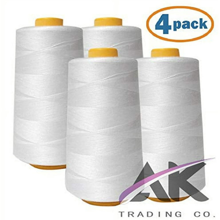 4 PACK of 6000 Yard each Spools LAVENDER Sewing Thread All Purpose 100%  Spun Polyester Overlock Cone 