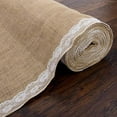 thumbnail image 1 of AK Trading 40" Wide Natural Burlap Wedding Aisle Runner with Ivory Lace - 40" Wide x 50 feet Long, 1 of 9