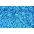 thumbnail image 1 of AK Trading 54-Inch Wide Premium Satin Rosette 3D Rose Design Ribbon Fabric (Turquoise, 10 Yards), 1 of 2