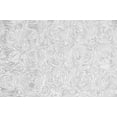 thumbnail image 1 of AK Trading 54-Inch Wide Premium Satin Rosette 3D Rose Design Ribbon Fabric (White, 10 Yards), 1 of 2