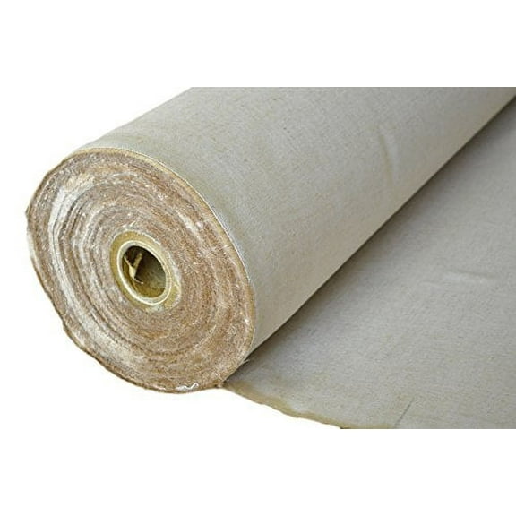 AK-Trading 60" Wide Burlap and Cotton Blend Natural Lint Free Linen Burlap Fabric for Crafts & Decoration (60" Wide x 10 Yards Long)