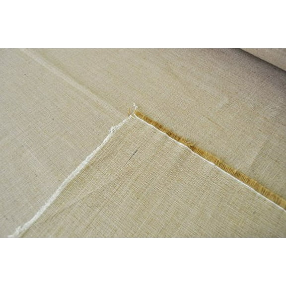 AK-Trading 60" Wide Burlap and Cotton Blend Natural Lint Free Linen Burlap Fabric for Crafts & Decoration (60" Wide x 50 Yards Long)