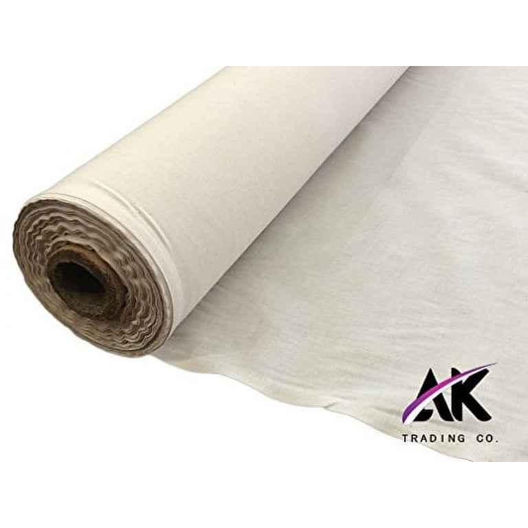 Extra Wide 100% Cotton Muslin, Unbleached Natural Color, 120 Wide