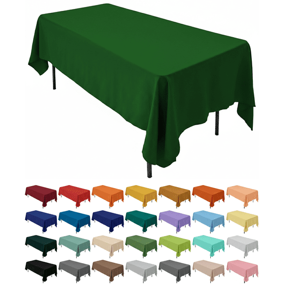 AK-Trading 60 x 102-Inch Rectangular Polyester Tablecloth - Made in USA - Valley Green