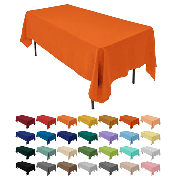 AK-Trading 60 x 102-Inch Rectangular Polyester Tablecloth - Orange