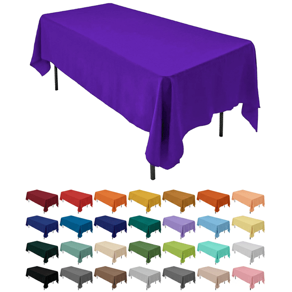 AK-Trading 60 x 102-Inch Rectangular Polyester Tablecloth - Purple