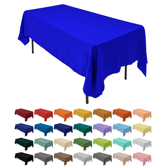AK-Trading 60 x 102-Inch Rectangular Polyester Tablecloth - Royal Blue