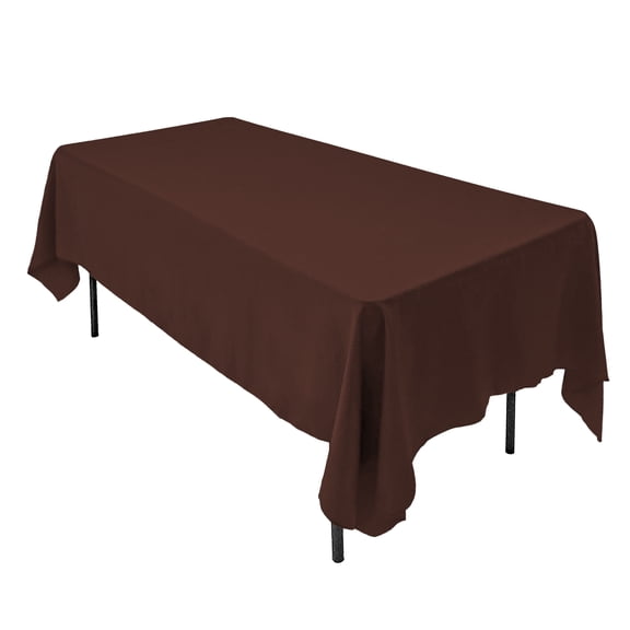 AK-Trading 60 x 126-Inch Rectangular Polyester Tablecloth - Made in USA - Dark Brown