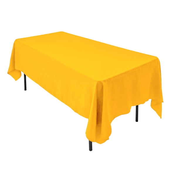 AK-Trading 60 x 126-Inch Rectangular Polyester Tablecloth - Made in USA - Marigold