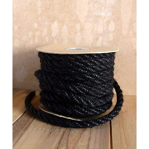 AK-Trading 6mm x 10 Yards Jute Rope Cord Twine (Black)