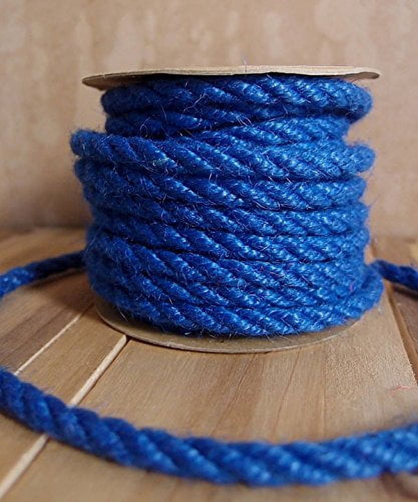AK Trading Co Thick Jute Rope, 6mm x 10 Yards, Blue, Decorative Craft ...