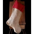 thumbnail image 1 of AK-Trading Burlap Jute Holidays Christmas Stockings - Pack of 9 - Natural Jute Stocking with Red Cuff, 10" 24" H x 14" Foot, 1 of 2