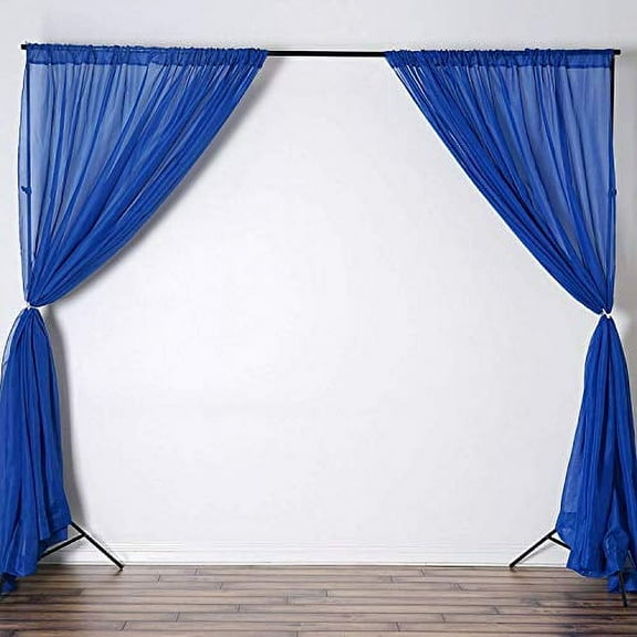 AK-Trading Chiffon Drapes Panels for Wedding Events & Decor- Backdrop Draping Curtains (58" x 168", Royal Blue)