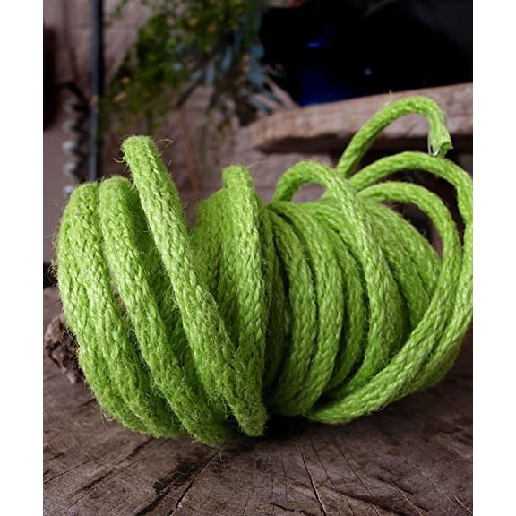 AK-Trading Decorative Jute Wired Rope 1/4" X 9 Yards (Apple Green)