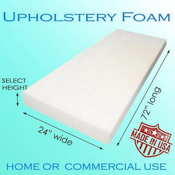 AK Trading Foam Sheet, Upholstery Foam, Home and Commercial (1" x 24" x 72")