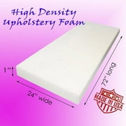 AK Trading High Density Foam Cushion, 1 x 24 x 72, Fire Retardant, Upholstery Padding