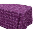 thumbnail image 1 of AK-Trading Tablecloth 54 x 120-Inch Rectangular Rose Grandiose Rosette Tablecloth Tablecover (Eggplant), 1 of 2
