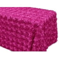 thumbnail image 1 of AK-Trading Tablecloth 54 x 120-Inch Rectangular Rose Grandiose Rosette Tablecloth Tablecover (Fuchsia), 1 of 2