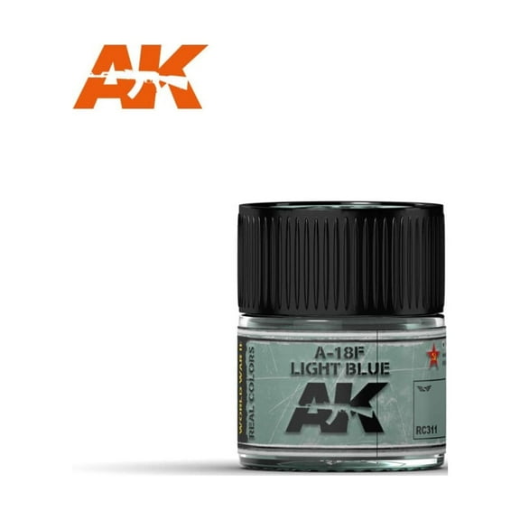 AK interactive Real Color A-18F Light Blue 10ML Acrylic Hobby Paint Bottle