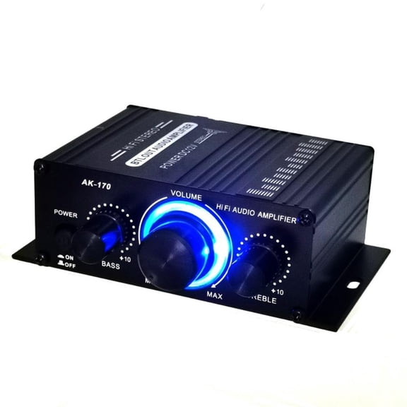 AK170 Mini Car Amplifier 20W High Fidelity Audio Booster Compact Plug and Play for Easy Vehicle Desktop Installation