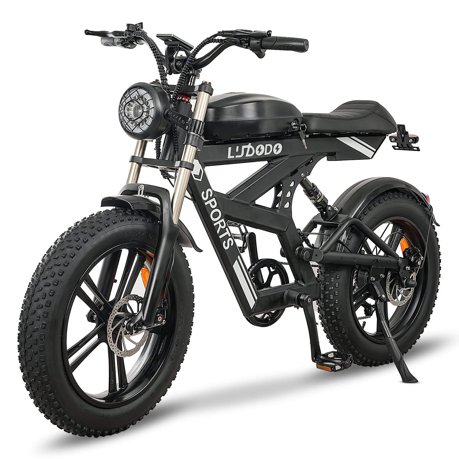 EOEOWTO AK2 Electric Dirt Bike for Adults Peak 1000W 48V 17.8AH Top Speed 34MPH 75Miles Long Range Motor MotorcycleDouble Disc Brake,20*4.0 Fat Tire Off-road E-Bike