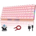 thumbnail image 1 of AK33 Mechanical Keyboard, Wired Rainbow Backlit USB Gaming Mechanical Keyboard For Gamers(Blue switch), 1 of 8