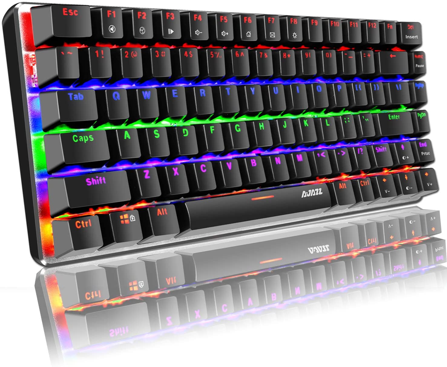 Tastiera Gaming AJAZZ AK33 – 82 Tasti, Switches Blu, RGB 16.8M, Anti-Ghosting, Alluminio, Per PC/Mac