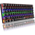 thumbnail image 1 of AK33 Wired 82 Keys Mechanical Keyboard, Rainbow Backlit for Gamers(Blue switch), 1 of 7