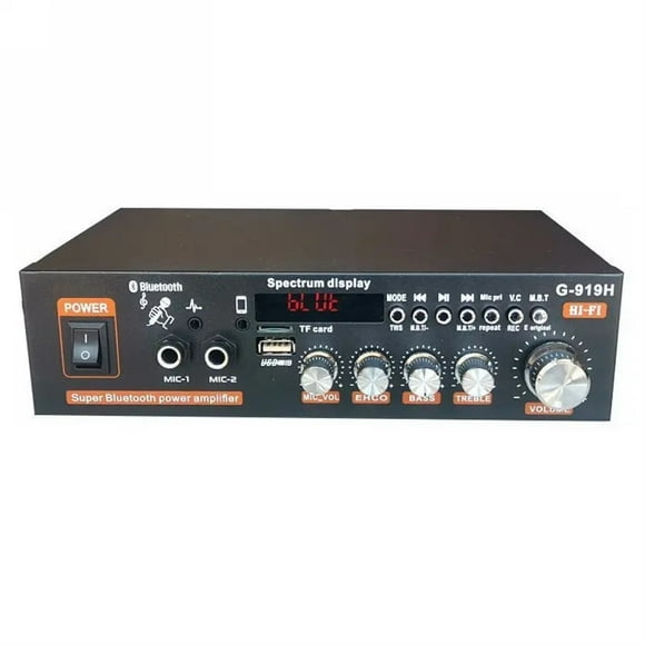AK35/G919H 1000W Home Car Power Amplifiers 2 Channel Surround Sound FM USB Remote Control Mini HIFI Digital Stereo Amp ,Bass & Treble Control