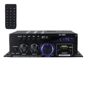 AK380 800W Home Car Power Amplifier 2 Channel 5.0 Audio Digital Amplifier FM USB Remote Control HIFI Stereo Subwoofer ,Multiple inputs