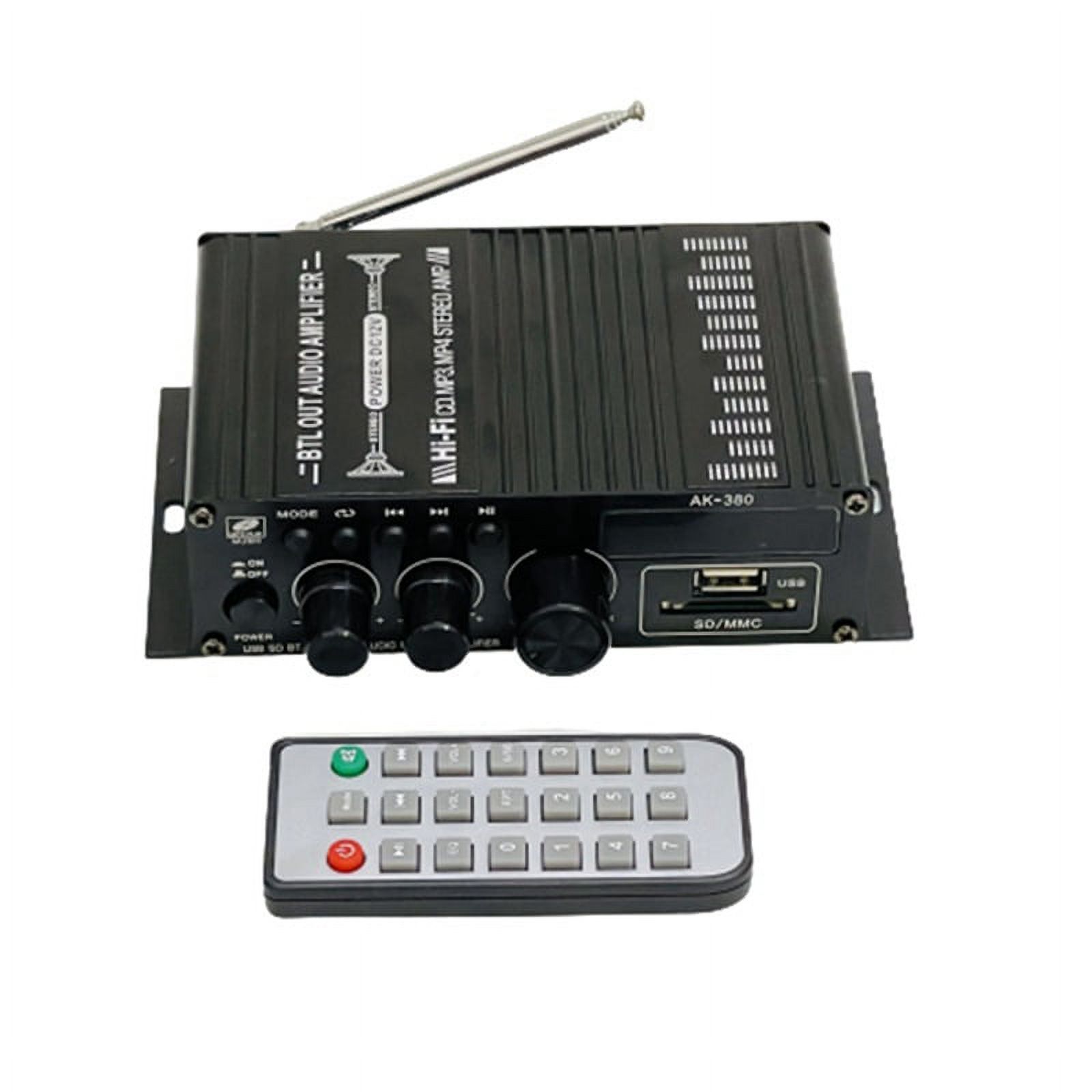 AK380 Hifi Audio Home Digital Amplifiers Car Audio Bass Power Bluetooth