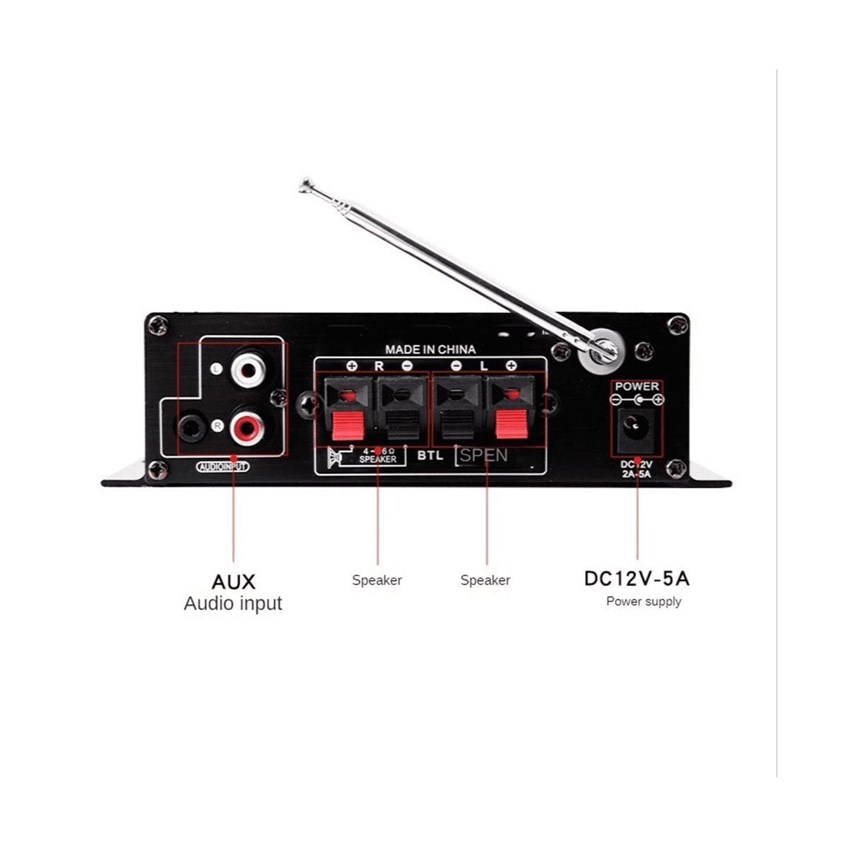 AK380 Hifi Audio Home Digital Audio Bass Power Bluetooth Amplifier