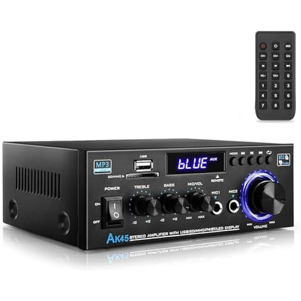 AK45 Bluetooth 5.0 Stereo Amplifier 300W Home Audio Receiver - Walmart.com