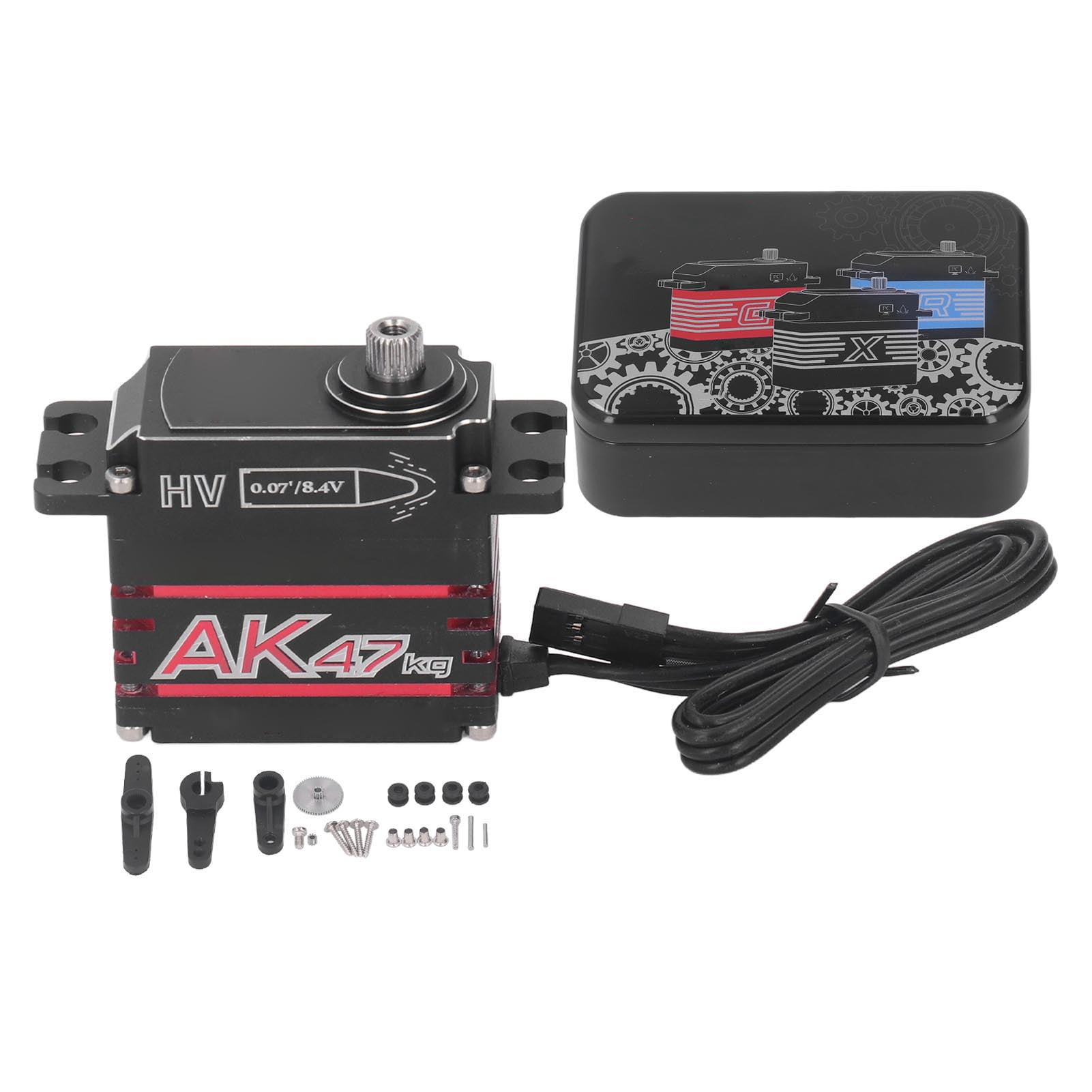 47KG High Torque Digital Servo - Waterproof IP67, Brushless Motor, Stainless Steel Gears, Programmable For RC Cars & Robots