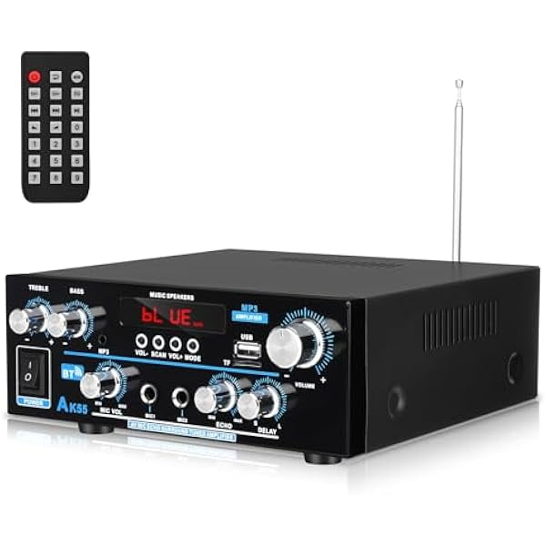 AK55 Stereo Home Audio Amplifier,300W Max Power Home Theater Stereo ...