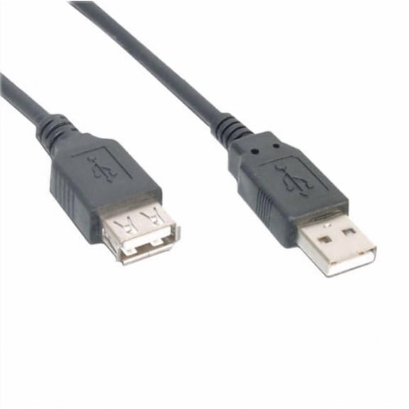 AK669/2-30-BLACK Cable USB 2.0, A Female to A Male 9.84' (3.00m) Shielded