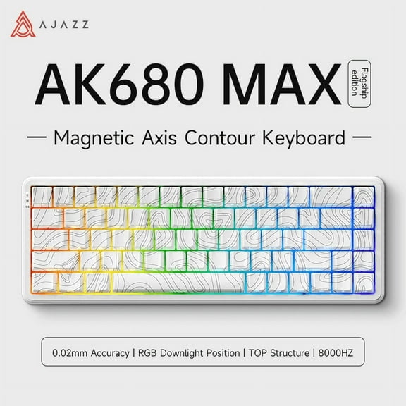 AK680 MAX Wireless Magnetic Axis Keyboard Three-mode Mechanical Keyboard Gaming E-sports 8K