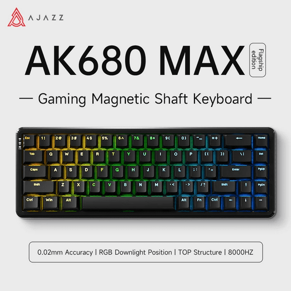 AK680 MAX Wireless Magnetic Axis Keyboard Three-mode Mechanical Keyboard Gaming E-sports 8K