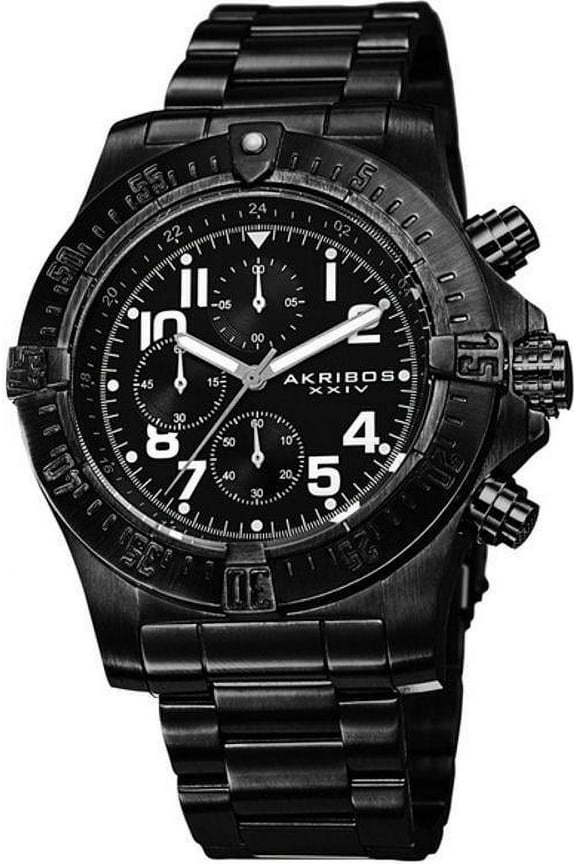 AK711BK Quartz Chronograph GMT 50mm Case Black Mens Watch