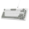 thumbnail image 1 of AK820 75% ANSI Layout Mechanical Keyboard with CNC Knob Control,82Keys Gasket Mount Wired Gaming Keyboard,5 Sound Absorbing Foam,Hot-swappable,White Backlit,for PC,MAC (Grey&White), 1 of 8