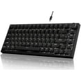 thumbnail image 1 of AK820 81Keys Wired Mechanical Keyboard,75% ANSI Layout Gasket Mount Gaming Keyboard,CNC Knob Control,5 Sound Absorbing Foam,Hot-swap Red Switch,White Backlit,for PC,MAC (Black), 1 of 7