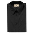thumbnail image 1 of AKA Boys Wrinkle Free Solid Long Sleeve Dress Shirt -Black 12 Husky, 1 of 2
