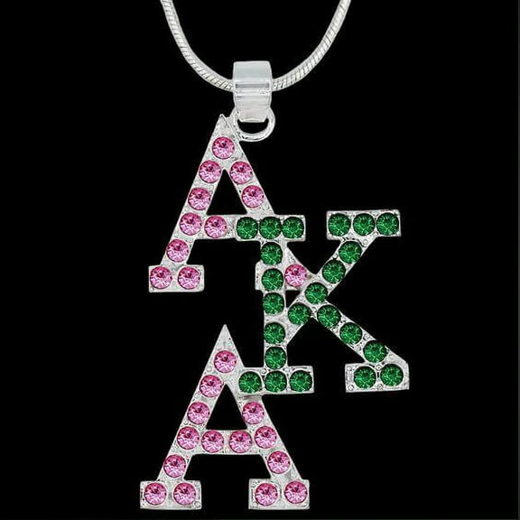 AKA Crystal Overlap Letters Necklace
