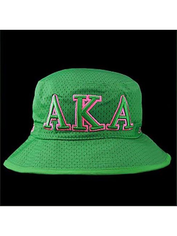 AKA Embroidered Bucket Hat Green
