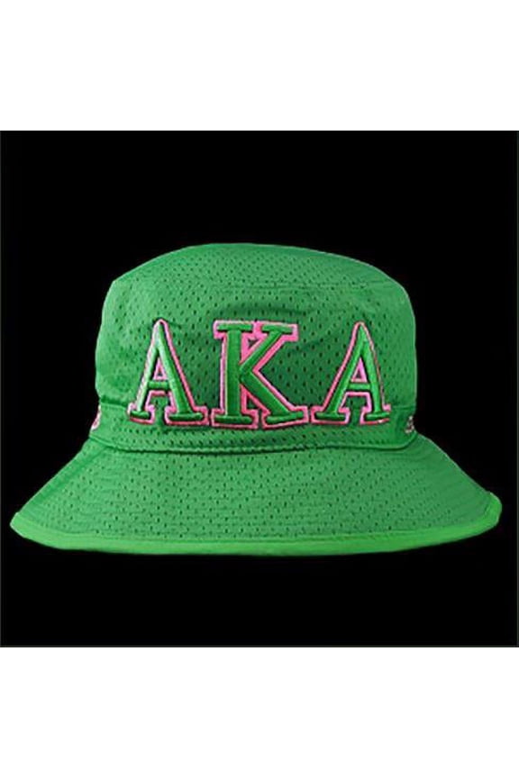 AKA Embroidered Bucket Hat Green