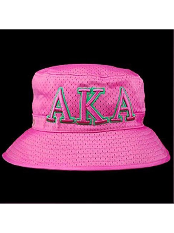 AKA Embroidered Bucket Hat Pink