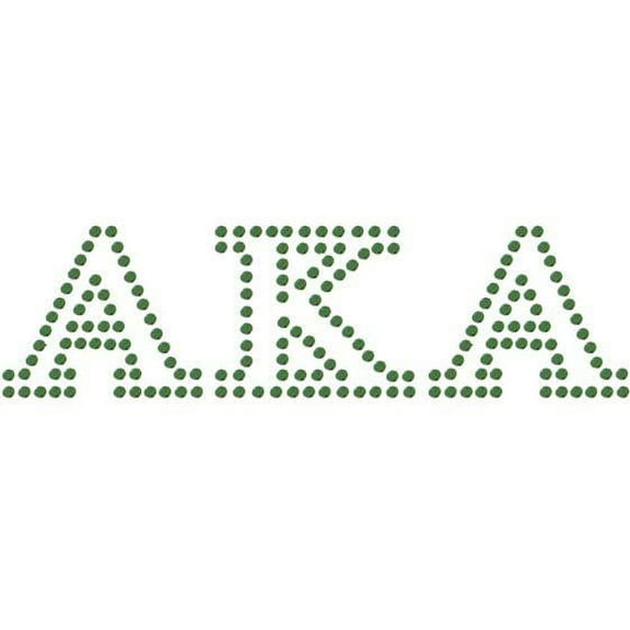 AKA Green Letters Studstone Heat Transfer - 1 1/8T X 3 1/4"W"