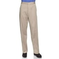 thumbnail image 1 of AKA Half Elastic Flat Front Men's Slacks Big Sizes Available, 1 of 5