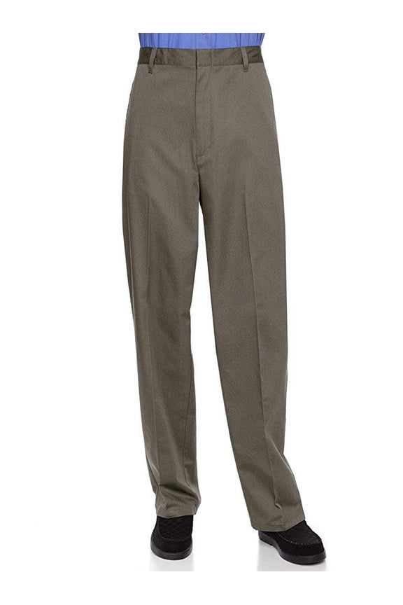 AKA Half Elastic Flat Front Men's Slacks Big Sizes Available