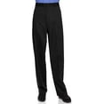 thumbnail image 1 of AKA Half Elastic Wrinkle Free Flat Front Men's Slacks  Relaxed Fit Twill Casual Pant Black 48 Short, 1 of 5